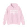 💖 "femme fierce" hoodie pink & white unisex heavy blend™ sweatshirt cozy, bold & stylish 💖